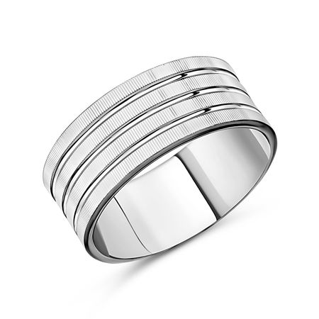 Серебряное обручальное кольцо с родированием 1190₽