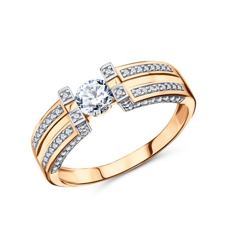 Золотое кольцо с фианитами 39240₽