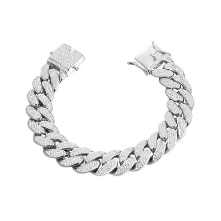 Серебряный браслет с фианитами и родированием 30000₽