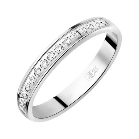 Золотое обручальное кольцо с фианитами 3 мм 33370₽