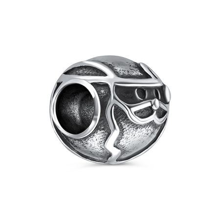 Серебряный шарм Санта с чернением 790₽