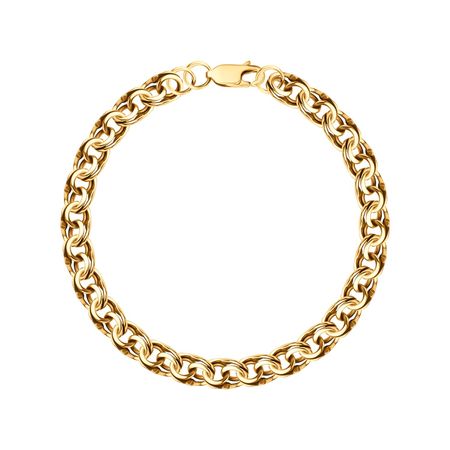 Серебряный браслет ручного плетения Бисмарк с позолотой 1740₽