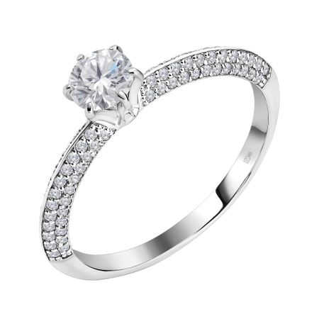 Золотое кольцо с бриллиантами и родированием 349990₽