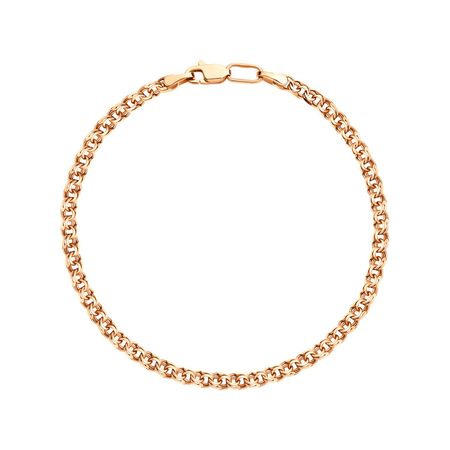 Золотой браслет ручного плетения Бисмарк с алмазной гранью 41300₽