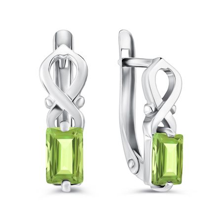 Серьги из серебра с хризолитами 2190₽