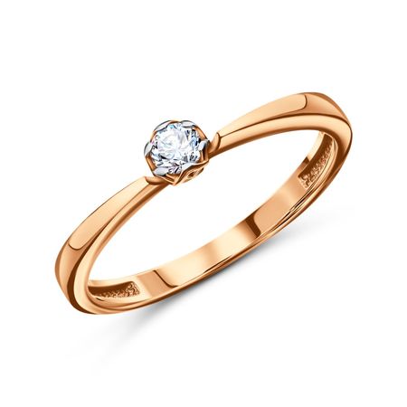 Золотое кольцо с бриллиантом 61990₽
