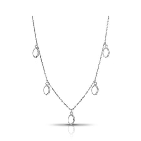 Серебряное колье с фианитами и родированием 890₽