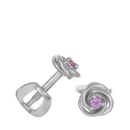 Серьги-пусеты из серебра с аметистами 990₽