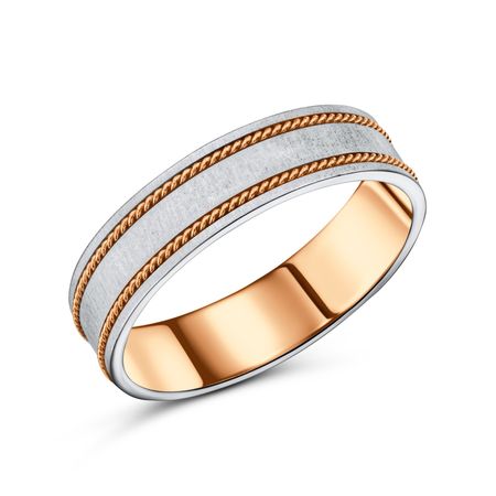 Золотое обручальное кольцо косы 5 мм 76870₽