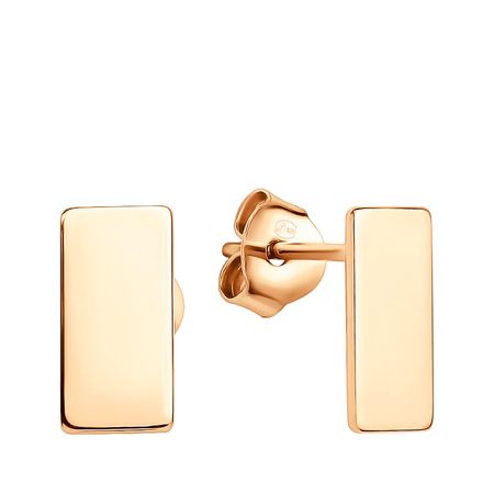 Серебряные серьги Прямоугольник с позолотой 990₽