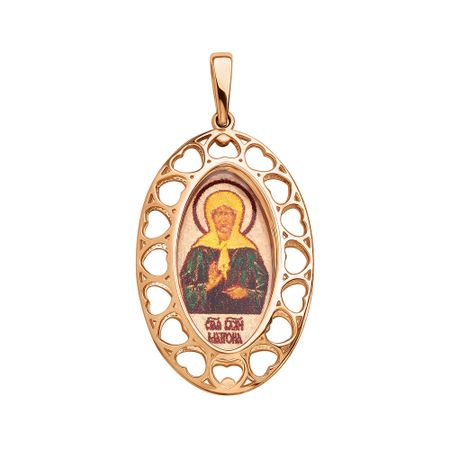 Золотая подвеска Икона Матрона Московская 34930₽