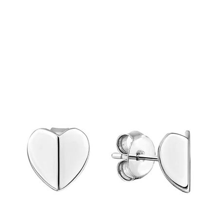 Серебряные серьги Сердце с родированием 990₽