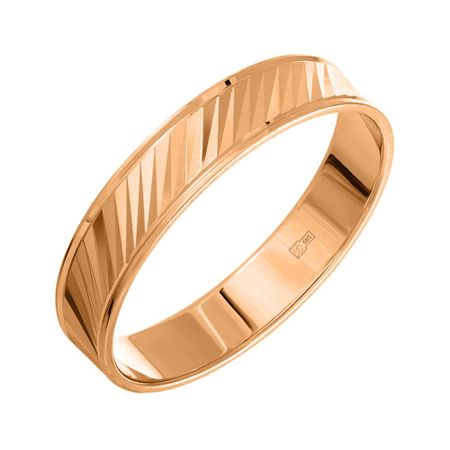 Золотое обручальное кольцо с алмазной гранью 5 мм 62500₽