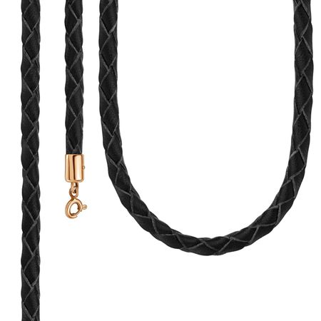 Кожаный шнурок с золотым замком 11200₽