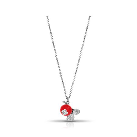 Серебряное колье с эмалью и фианитом 3200₽