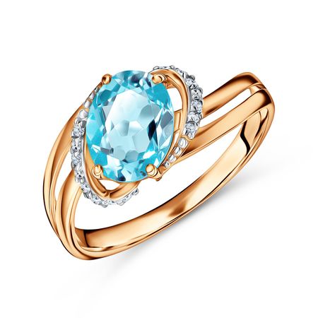 Золотое кольцо с ювелирным кристаллом и фианитами 49320₽