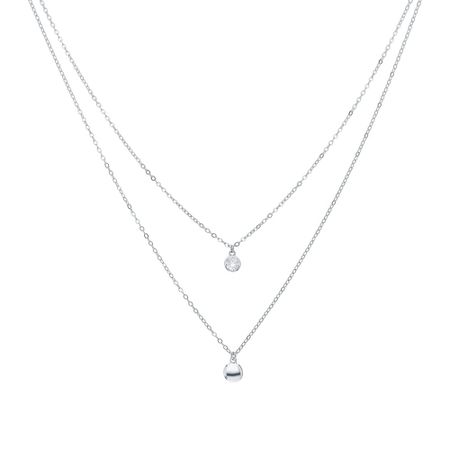 Серебряное колье с фианитами и родированием 2100₽