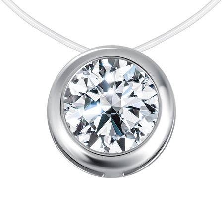 Серебряное колье на леске с фианитом и родированием 990₽