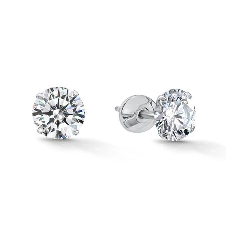 Серебряные серьги с фианитами 790₽