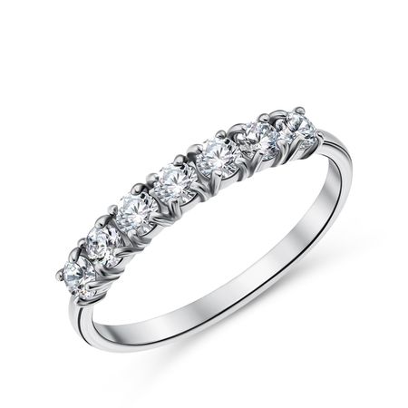 Серебряное кольцо с фианитами 1980₽