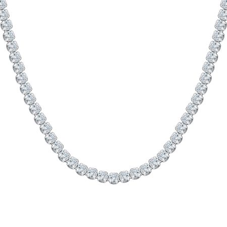 Серебряное колье с фианитами и родированием р 34-39 5260₽