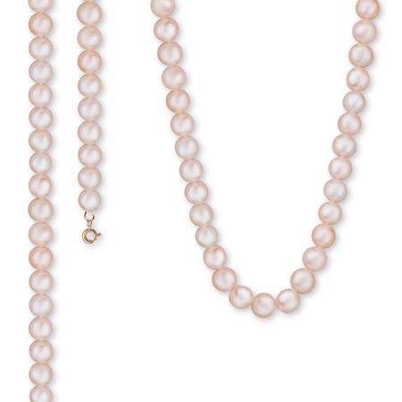 Бусы с жемчугом и золотым замком 11490₽