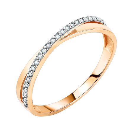 Золотое кольцо с бриллиантами и родированием 29990₽