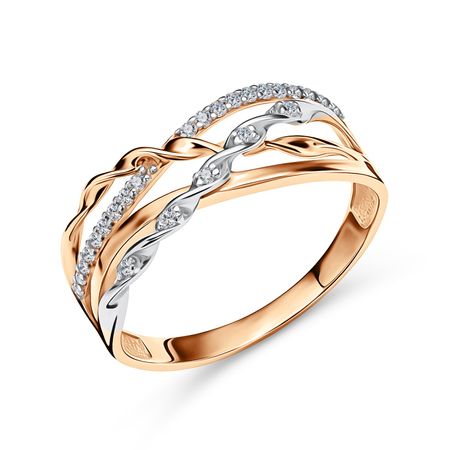 Золотое кольцо с фианитами 27130₽