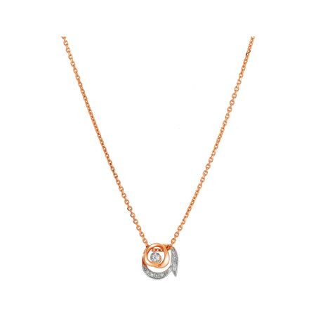 Золотое колье с бриллиантами и родированием р 45-55 44990₽