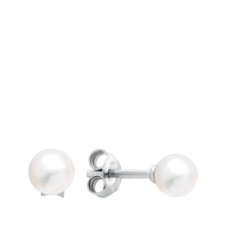Серебряные серьги с жемчугом и родированием 990₽