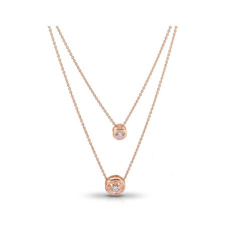 Серебряное колье с фианитами и позолотой 1290₽
