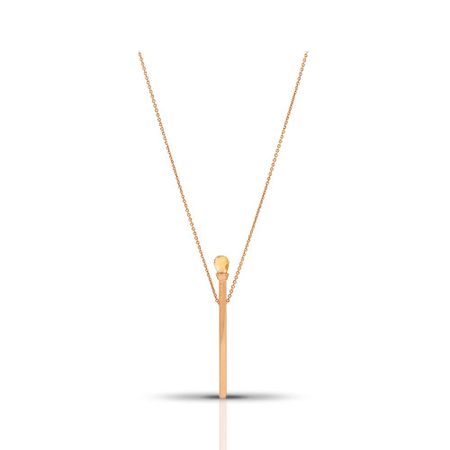 Золотое колье Спичка с цитрином 61990₽