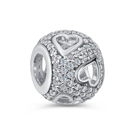 Серебряный шарм с фианитами 1990₽