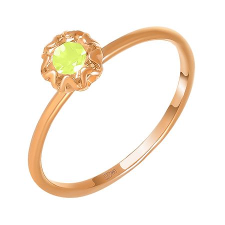Золотое детское кольцо с хризолитом 7990₽
