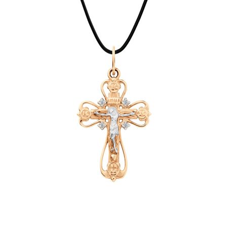 Золотой крест с фианитами 36240₽