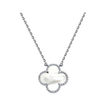 Серебряное колье с пластиком и родированием 3990₽