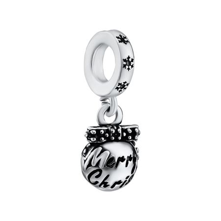 Серебряный шарм Merry Christmas с чернением 840₽