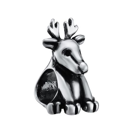 Серебряный шарм Олень с чернением 690₽