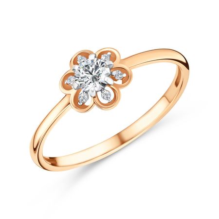 Золотое кольцо с бриллиантами 74990₽