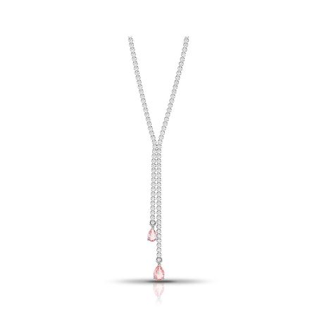 Серебряное колье с топазами и фианитами р 42-48 3590₽