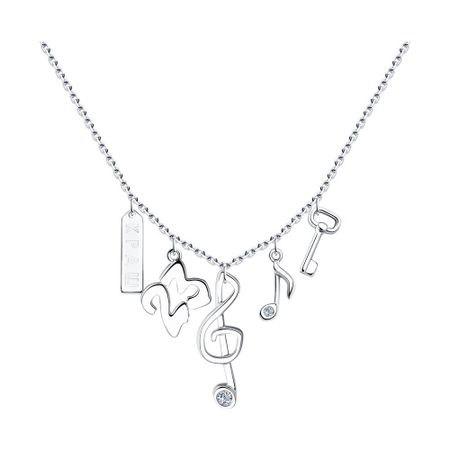 Серебряное колье с фианитами и родированием 2700₽