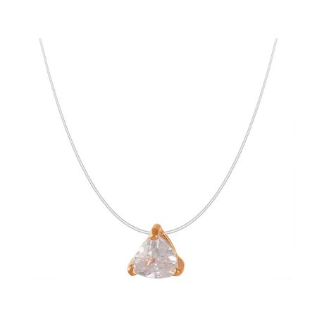 Серебряное колье на леске с фианитом и позолотой 1290₽