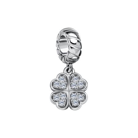 Серебряный шарм с фианитами и родированием 1290₽