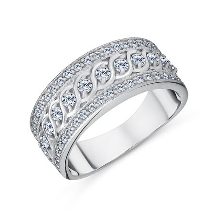 Серебряное кольцо с фианитами 3790₽