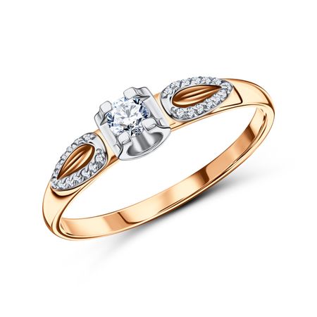 Золотое кольцо с бриллиантами 109990₽