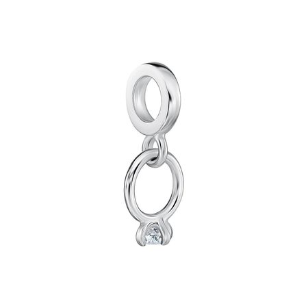 Серебряный шарм с фианитом 590₽