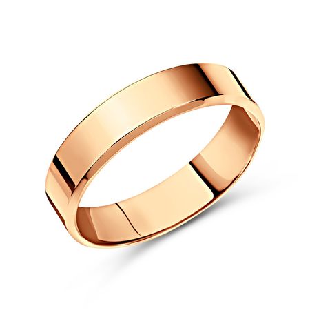 Золотое плоское обручальное кольцо 5 мм 51630₽