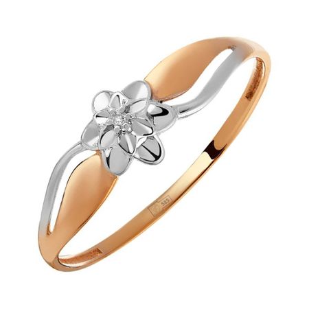 Золотое кольцо с бриллиантом 18490₽