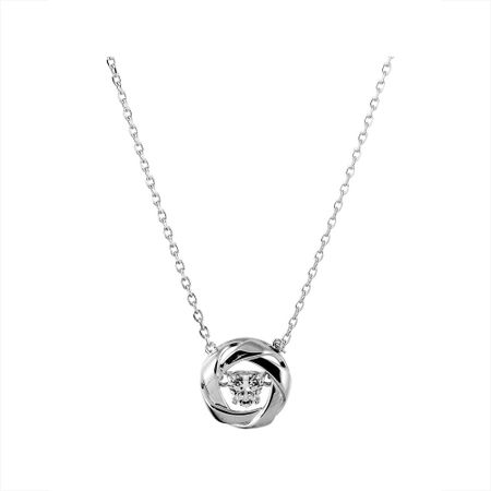 Серебряное колье с фианитом и родированием 1140₽