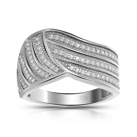 Кольцо из серебра с фианитами 1110₽